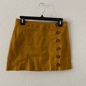 Mustard Mini Skirt